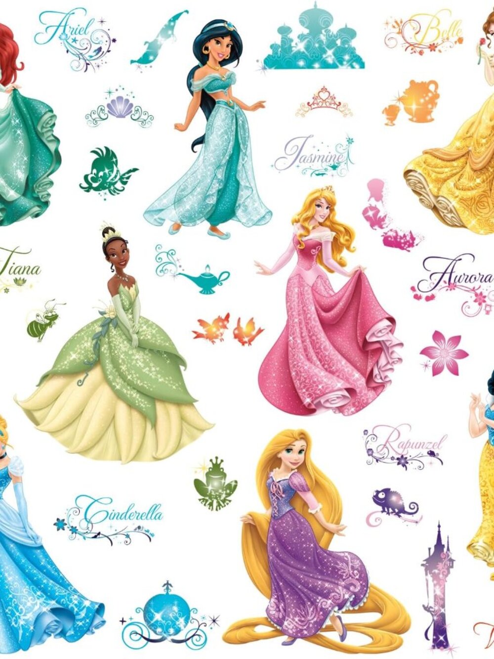 Disney Princess Royal Debut Peel and Stick Wall Decals by